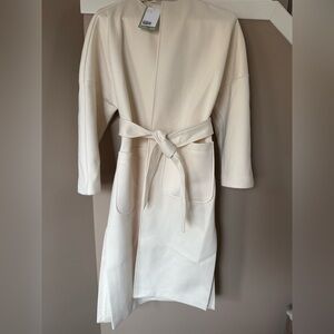 NWT - Chic H&M Long Cream Coat